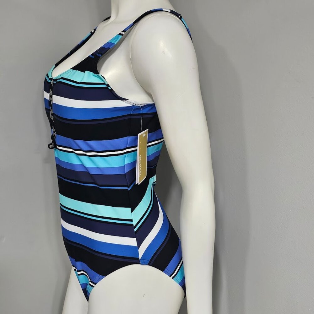 Michael Kors Ring-Front One-Piece Swimsuit - Picture 3 of 8